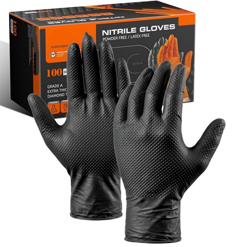 Nitrile Mechanic Glove - Gants en nitrile jetables industriels orange