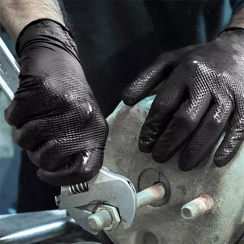 Nitrile Mechanic Glove - Gants industriels noirs en nitrile 8