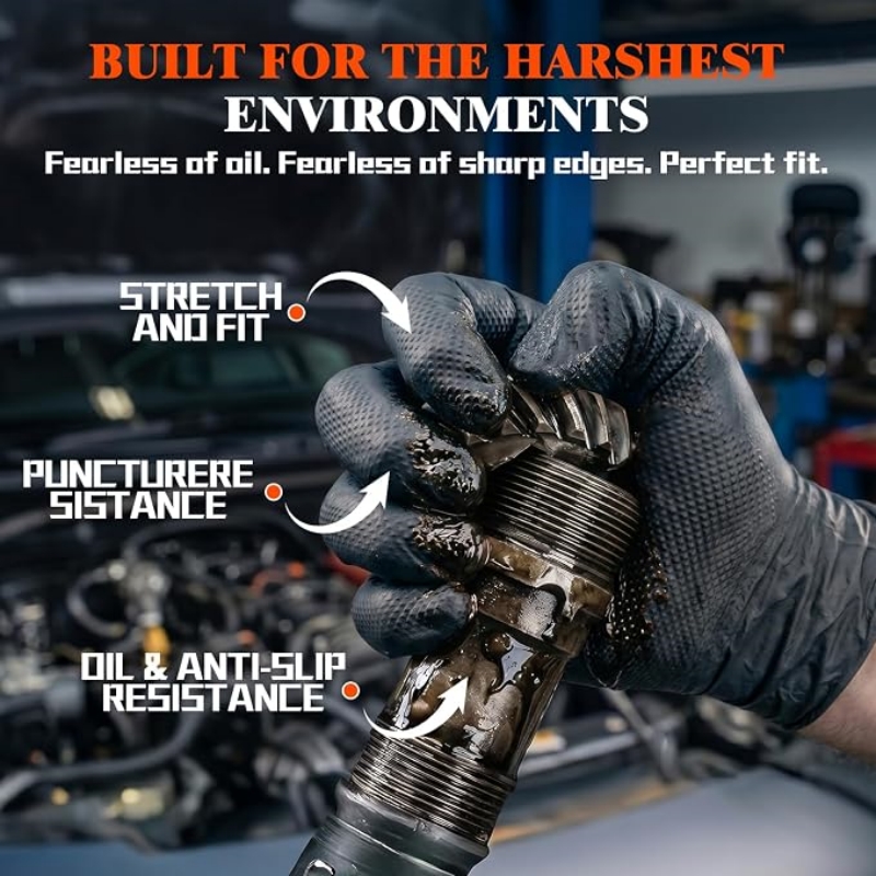 Gants en nitrile jetables indu - Nitrile Mechanic Glove avis et prix