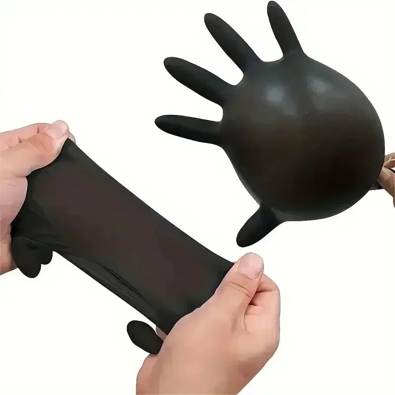Gants jetables noirs unisexes, - Latex Disposable Glove avis et prix