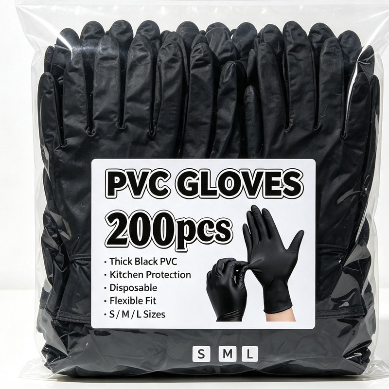 Gants noirs jetables unisexes  - Latex Disposable Glove avis et prix