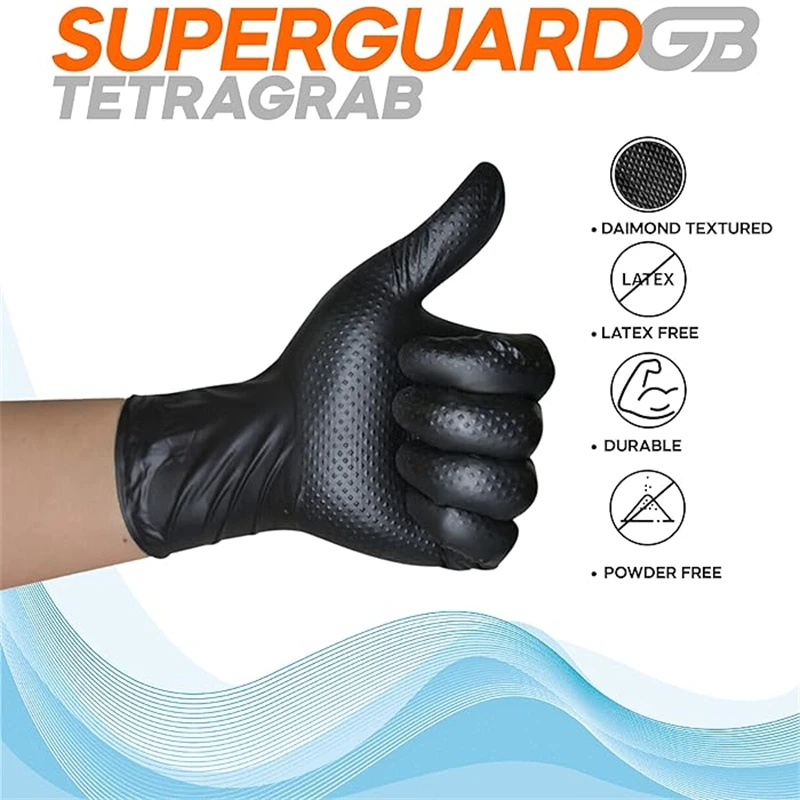 Gants industriels noirs en nit - Nitrile Mechanic Glove avis et prix