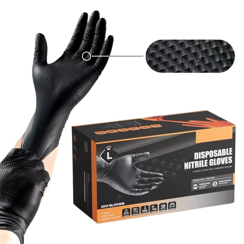 Gants industriels noirs en nit - Nitrile Mechanic Glove avis et prix